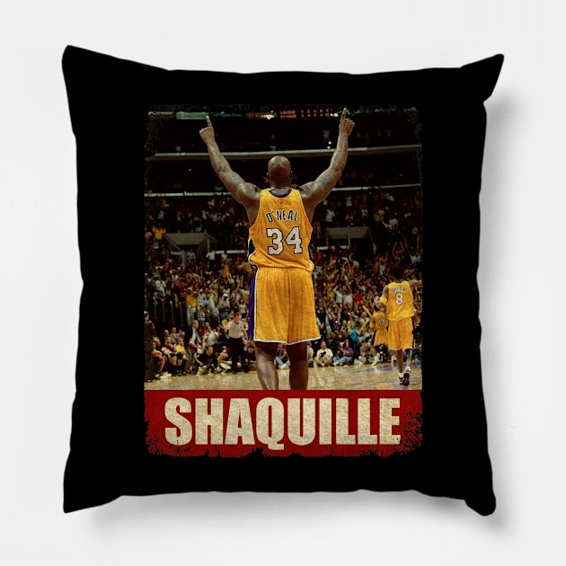 Shaquille O'neal - NEW RETRO STYLE Pillow by FREEDOM FIGHTER PROD