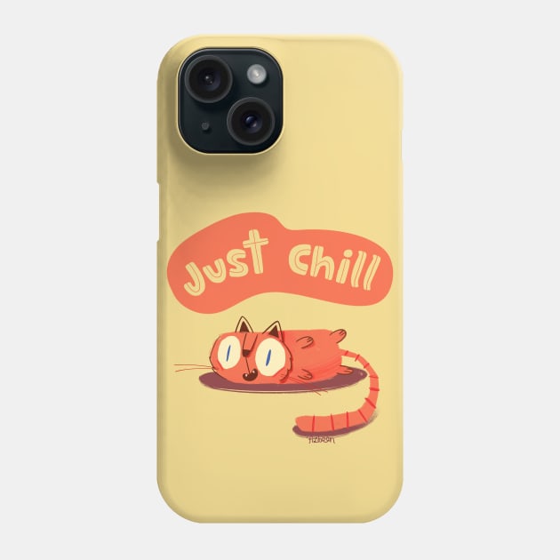 Just chill, lazy cat Phone Case by azbeen