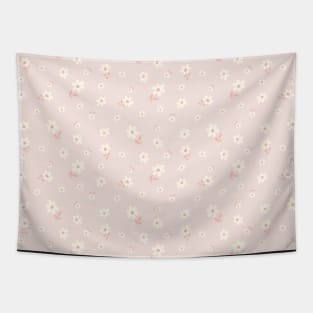 DITSY PRAIRIE VINTAGE RETRO FLORALS AND FLOWERS PASTEL PINK AESTHETIC CREAM SOFT PINK Tapestry