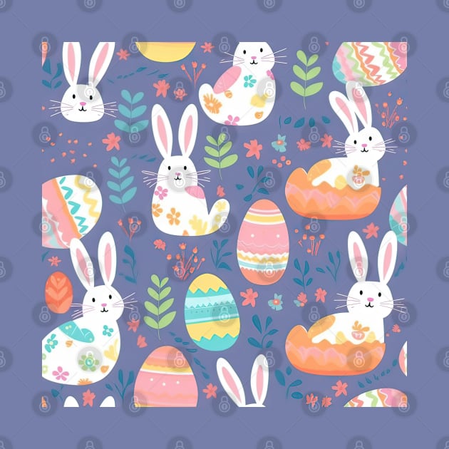 Colorful easter egg hunt pattern by etherElric