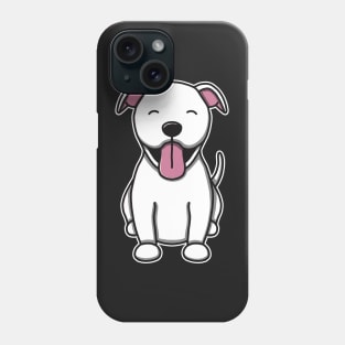 Cute White Pitbull Phone Case