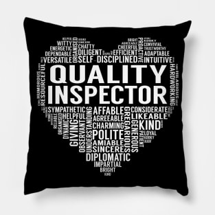 Quality Inspector Heart Pillow