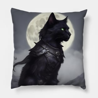 cat in armor Pillow