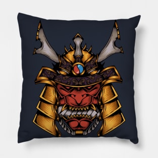 Golden armor samurai Pillow