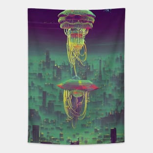 City Dwelling Jellyfish Tapestry