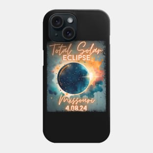 Total Solar Eclipse 2024 Missouri Art Science Men Women Kids Phone Case