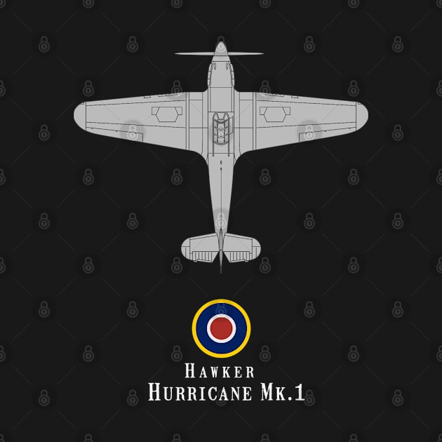 Hawker Hurricane WWII Fighter Airplane Tech Print by DesignedForFlight