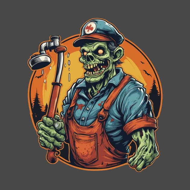 Zombie plumber repairman handyman by Edgi