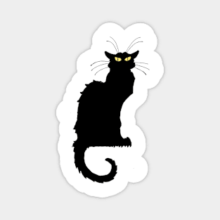 Black Cat Long Whiskers Magnet