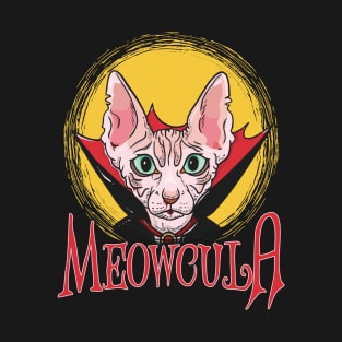 Meowcula Vampire Cat Halloween T-Shirt