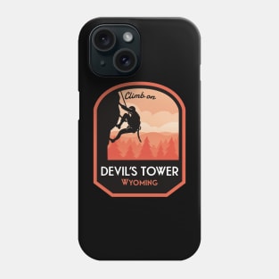 Devils Tower Wyoming Rock Climbing Phone Case