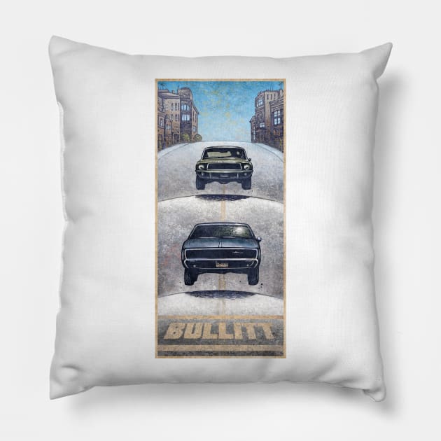 Bullitt Pillow by ChetArt