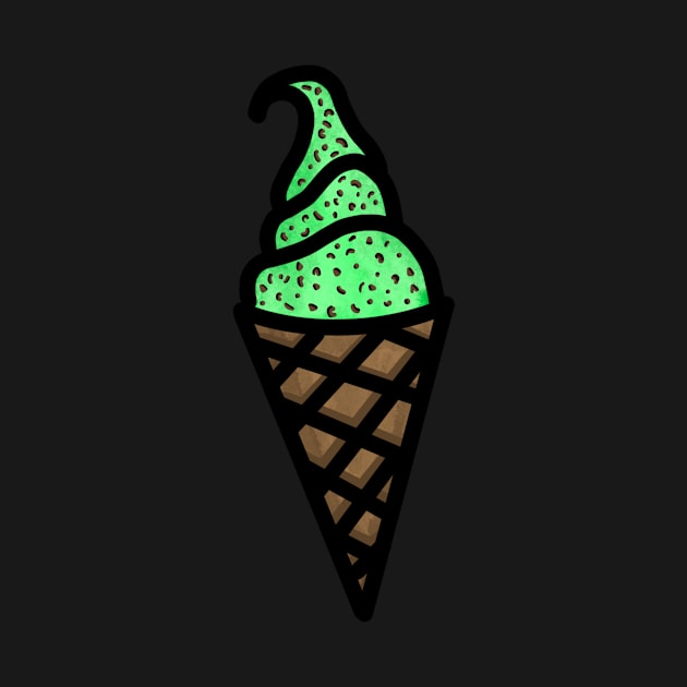 Mint Chocolate Chip Ice Cream by CalliesArt