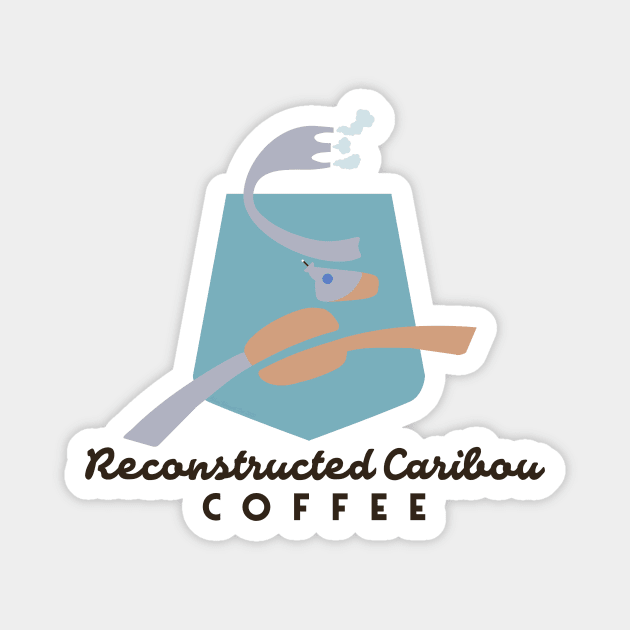 Reconstructed Caribou Coffee Magnet by Best & Co.