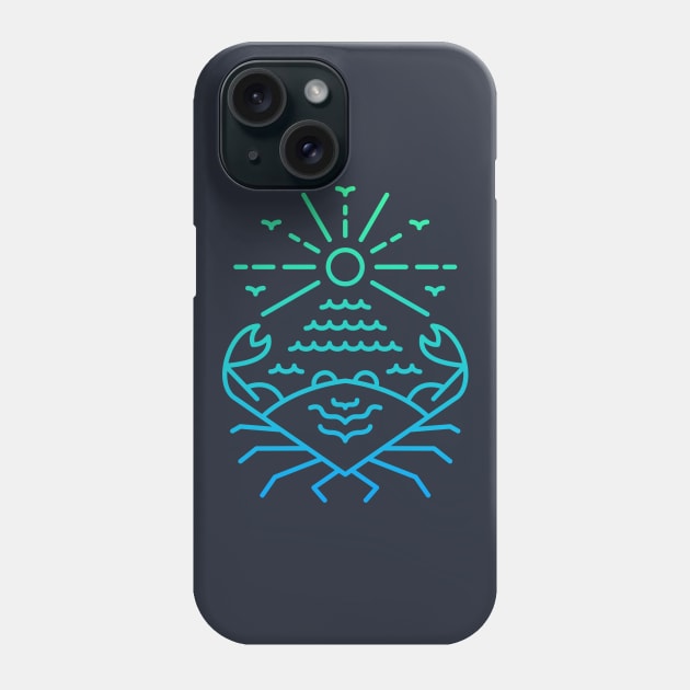 Crab and Chill Phone Case by VEKTORKITA