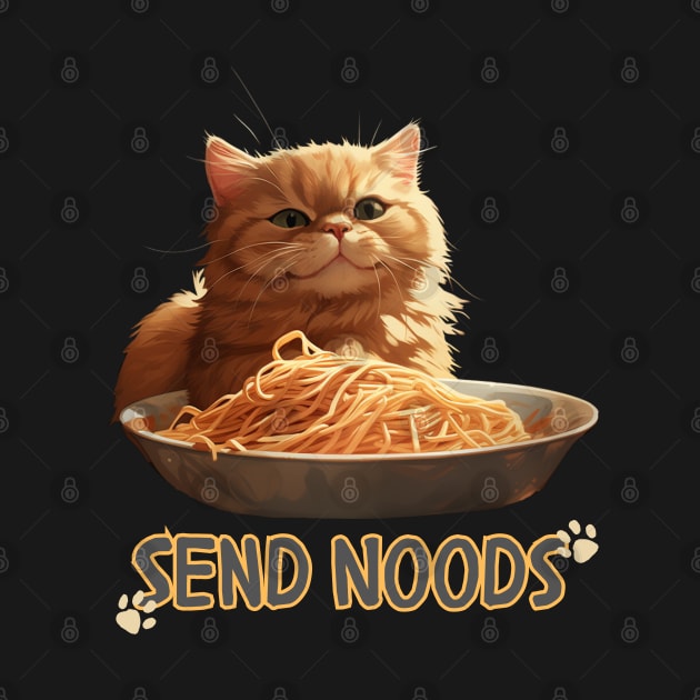 Cat Noodles Funny Meme Play On Words Humor by New Otaku 64