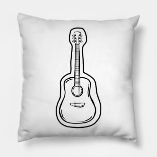 Acoustic Guitar Sketch Pillow