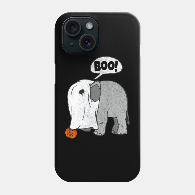 Funny Halloween Elephant Ghost Costume Cute Boo Jack O Lantern Phone Case by luxembourgertreatable