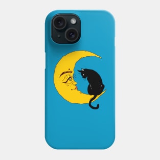 Cat and moon Phone Case