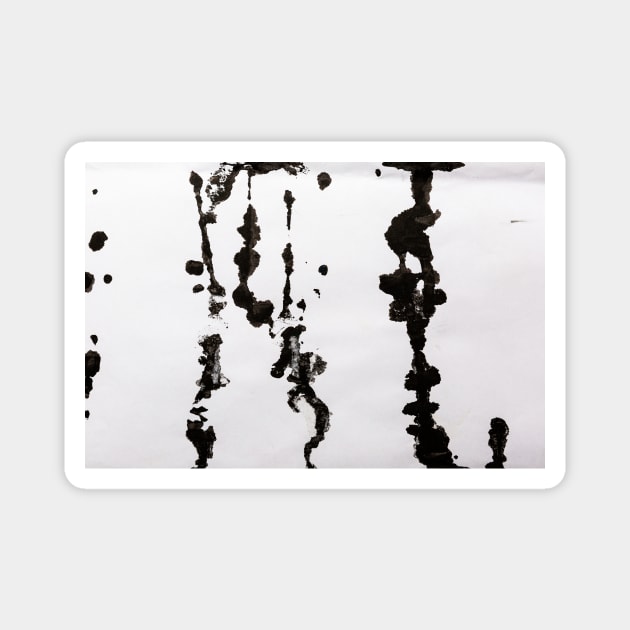 Black Ink Splatter - Alternative II Magnet by textural