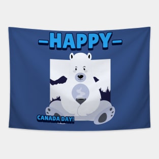 Canada Day Polar Bear Tapestry