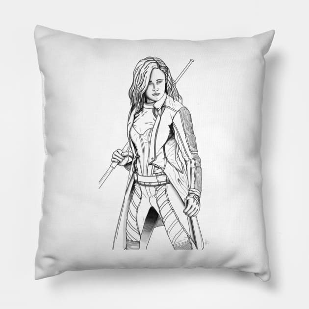 White Canary - Caity Lotz Pillow by freddyhlb