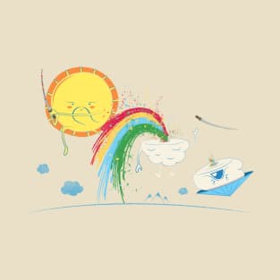 Crouching Sunshine Hidden Rainbow T-Shirt