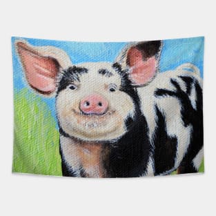 Happy Pig Painting Tapestry