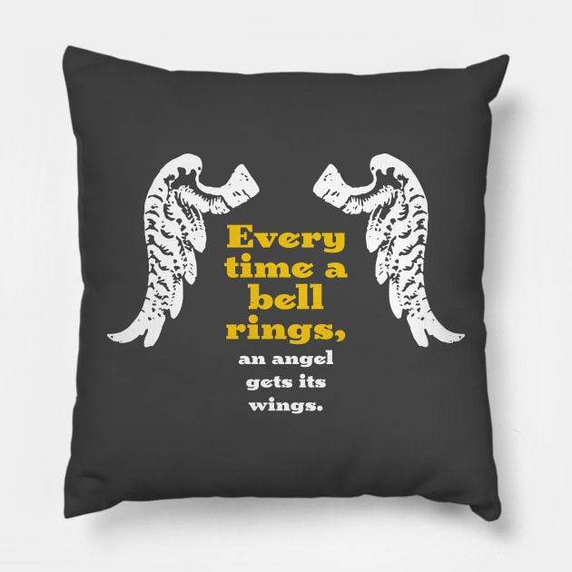 Every Time a Bell Rings Pillow by Eat, Geek + Be Merry