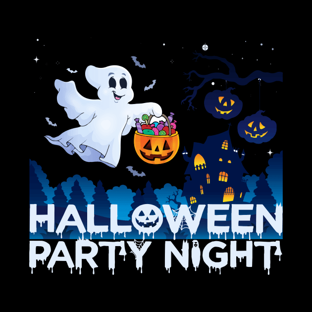 Halloween Party Night tee design birthday gift graphic by TeeSeller07