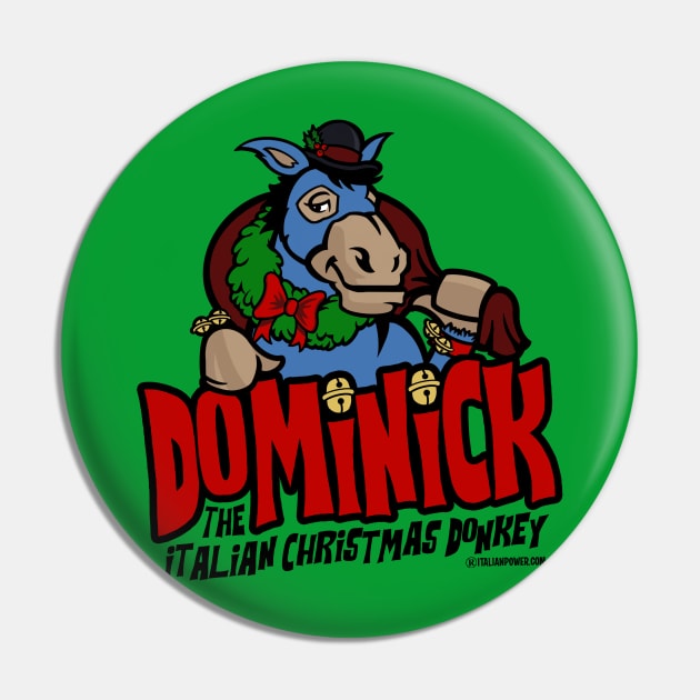 Dominick the Italian Christmas Donkey Pin by ItalianPowerStore