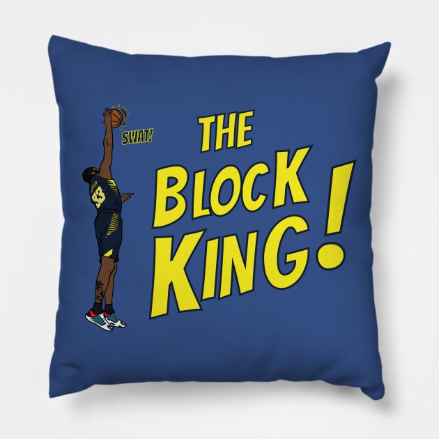 Myles Turner "The Block King" Pillow by rattraptees