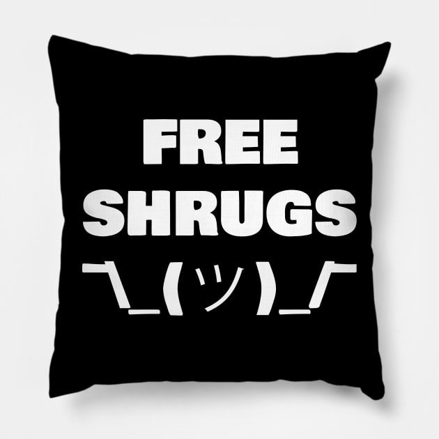 Free Shrugs 1 Pillow by JMG Graphics LLC