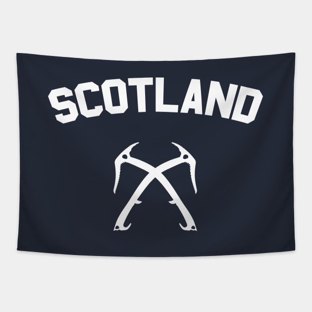 Scotland Ice Climbing Tapestry by esskay1000