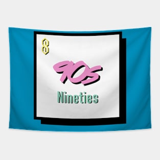 90s chemical element - yellow pink green - 90s humor vibes font Tapestry