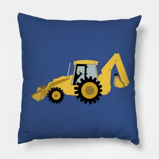 Construction Backhoe Digger Pillow