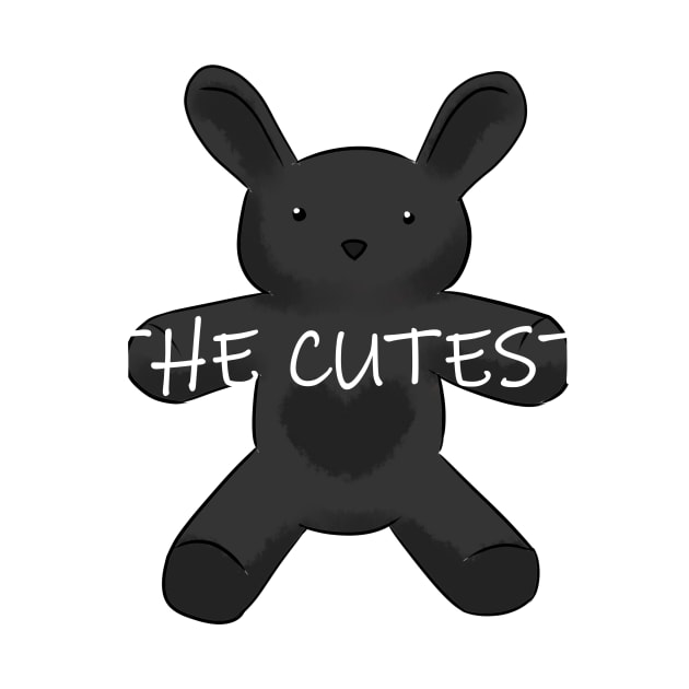 The cutest bunny black by Demonic cute cat