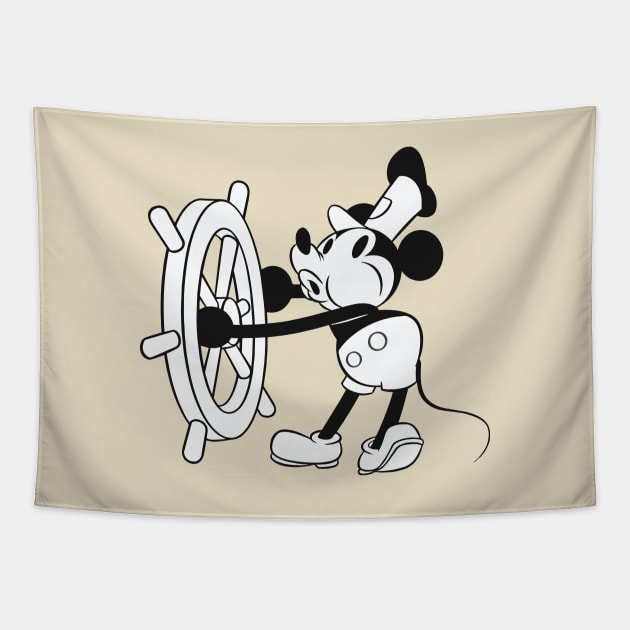 Steamboat Willie Tapestry by kareemik