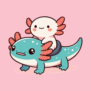 cute axolotl ride axolotl T-Shirt