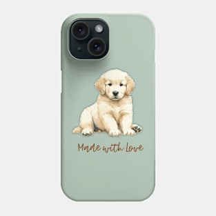 Made with Love - Labrador Retriever Puppy Phone Case
