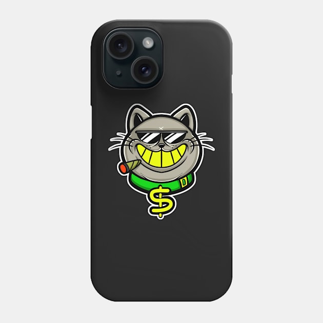 business cat Phone Case by timegraf