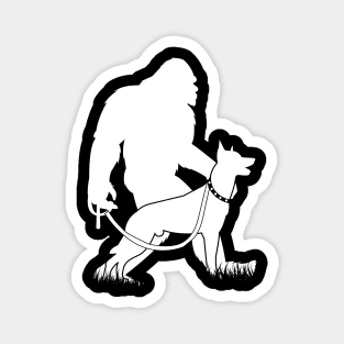 Bigfoot Walking Belgian Malinois Magnet