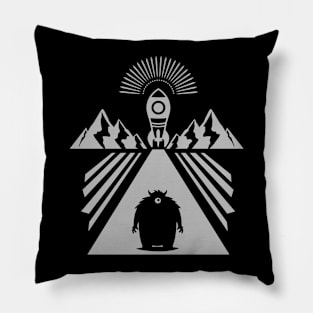 'Bigfoot UFO Abduction' Awesome Space Galaxy Gift Pillow