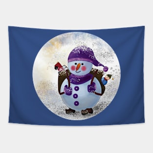 Santa Snowman Tapestry