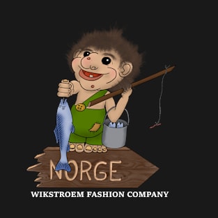 Norwegen Troll Angeln Fisch Mythen Urlaub T-Shirt