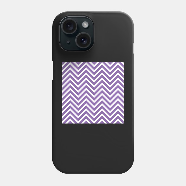 Lavender and White Chevron Pattern Phone Case by 2CreativeNomads