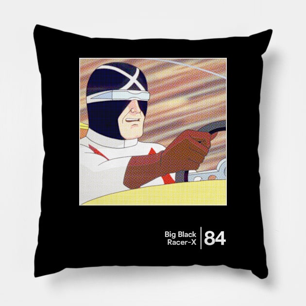 Big Black - Racer-X / Minimalist Artwork Design Pillow by saudade