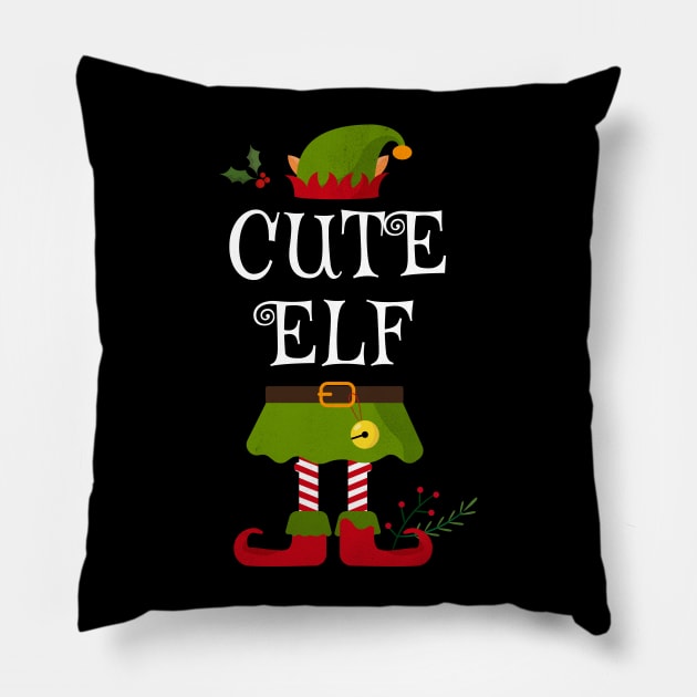 Cute Elf Shirt , Family Matching Group Christmas Shirt, Matching T Shirt for Family, Family Reunion Shirts Pillow by bkls