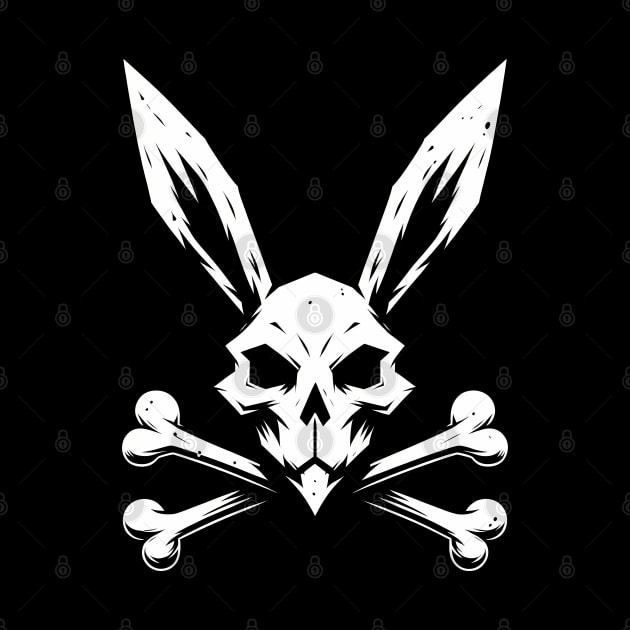 Jolly Roger Pirateflag Bunny Skull Crossbones by TaevasDesign
