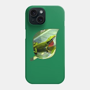 Lizard on a Leaf Phone Case